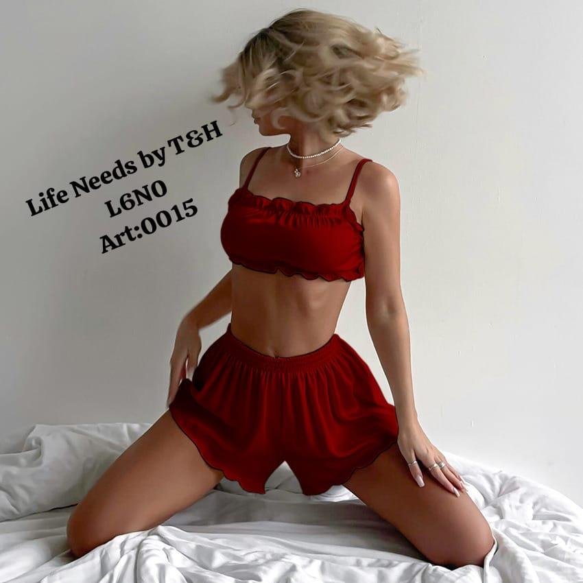 2 Pec Silk Bikni Night Wear