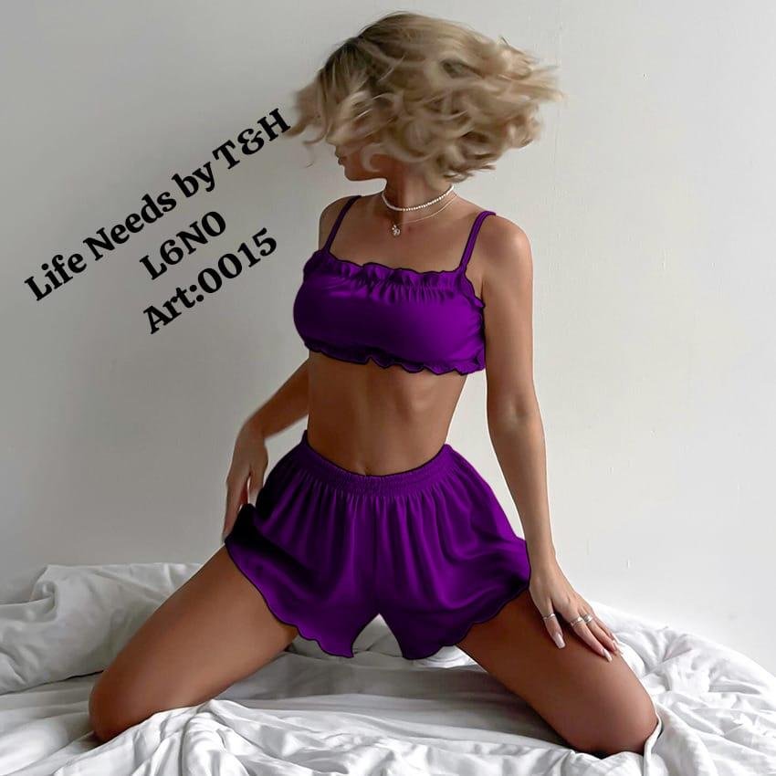 2 Pec Silk Bikni Night Wear