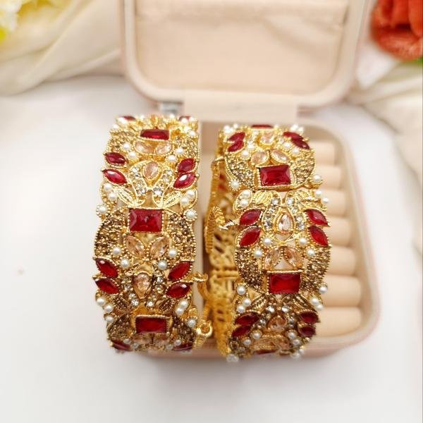 Gold Plated Zirqoon 2Pc Bangels