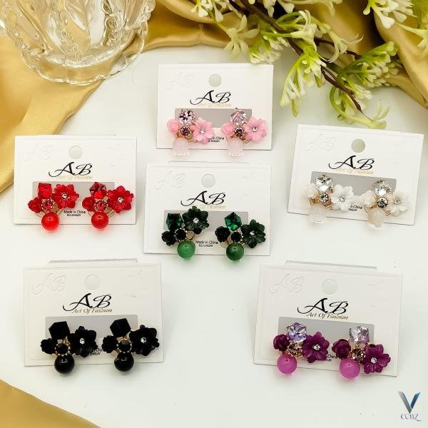 Korean Flower Earings