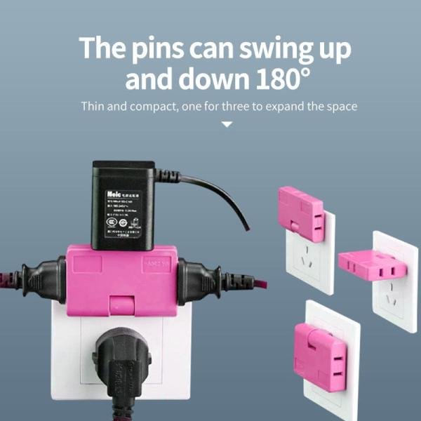 3 Way Flat Plug Adapter Power Plug
