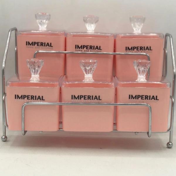 6 Piece Spice Jars Set with Stand