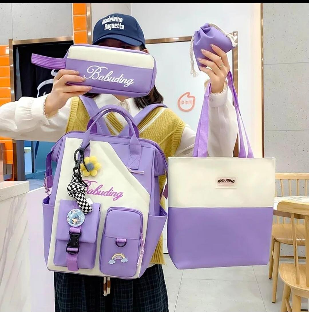 4 Pcs Bag Set For Girls