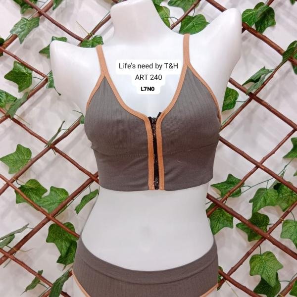 Sports Zipper Bra Underwear