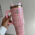 PRINTED TUMBLER WITH STEEL STRAW