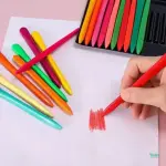 12 Pcs Plastic Crayons Colour