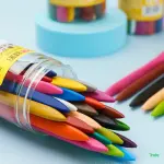 12 Pcs Plastic Crayons Colour