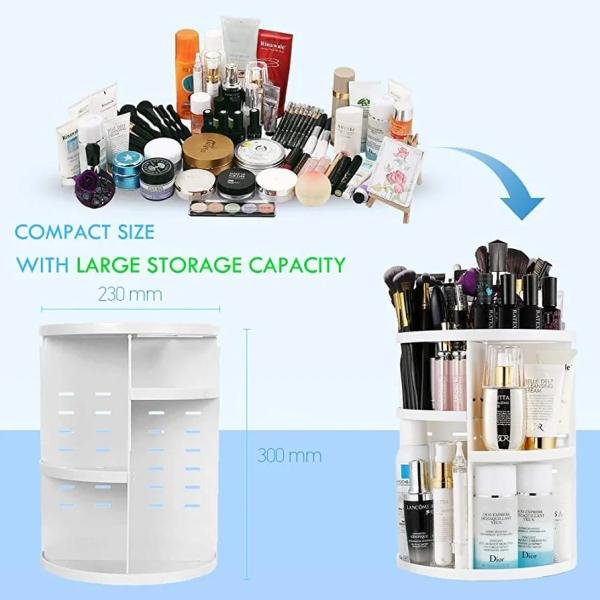360° rotation cosmetic makeup organizer