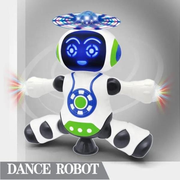 Dancing Robot With 360° Rotating Flashing Light And Sound