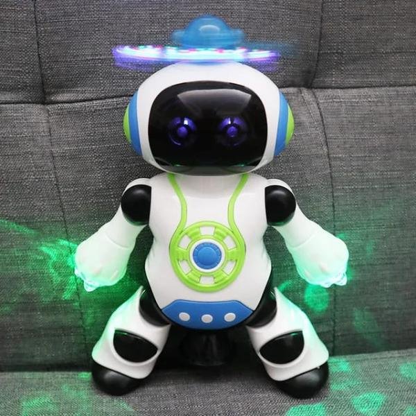 Dancing Robot With 360° Rotating Flashing Light And Sound