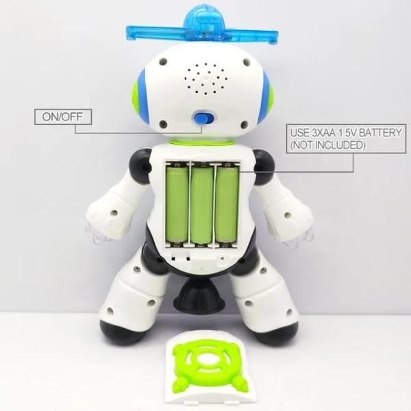 Dancing Robot With 360° Rotating Flashing Light And Sound