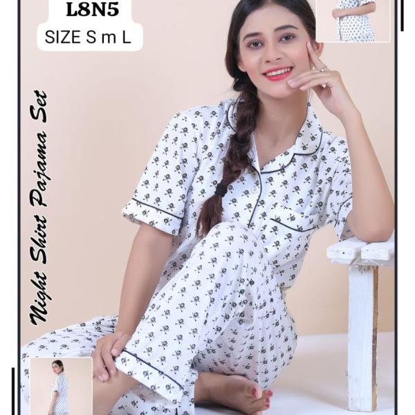 2 PEC PAJAMA SHIRT PRINTED