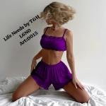 2 Pec Silk Bikni Night Wear