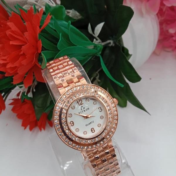 Women chain watch Rosegold pink