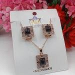 Square Stone Pendent Set