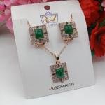 Square Stone Pendent Set